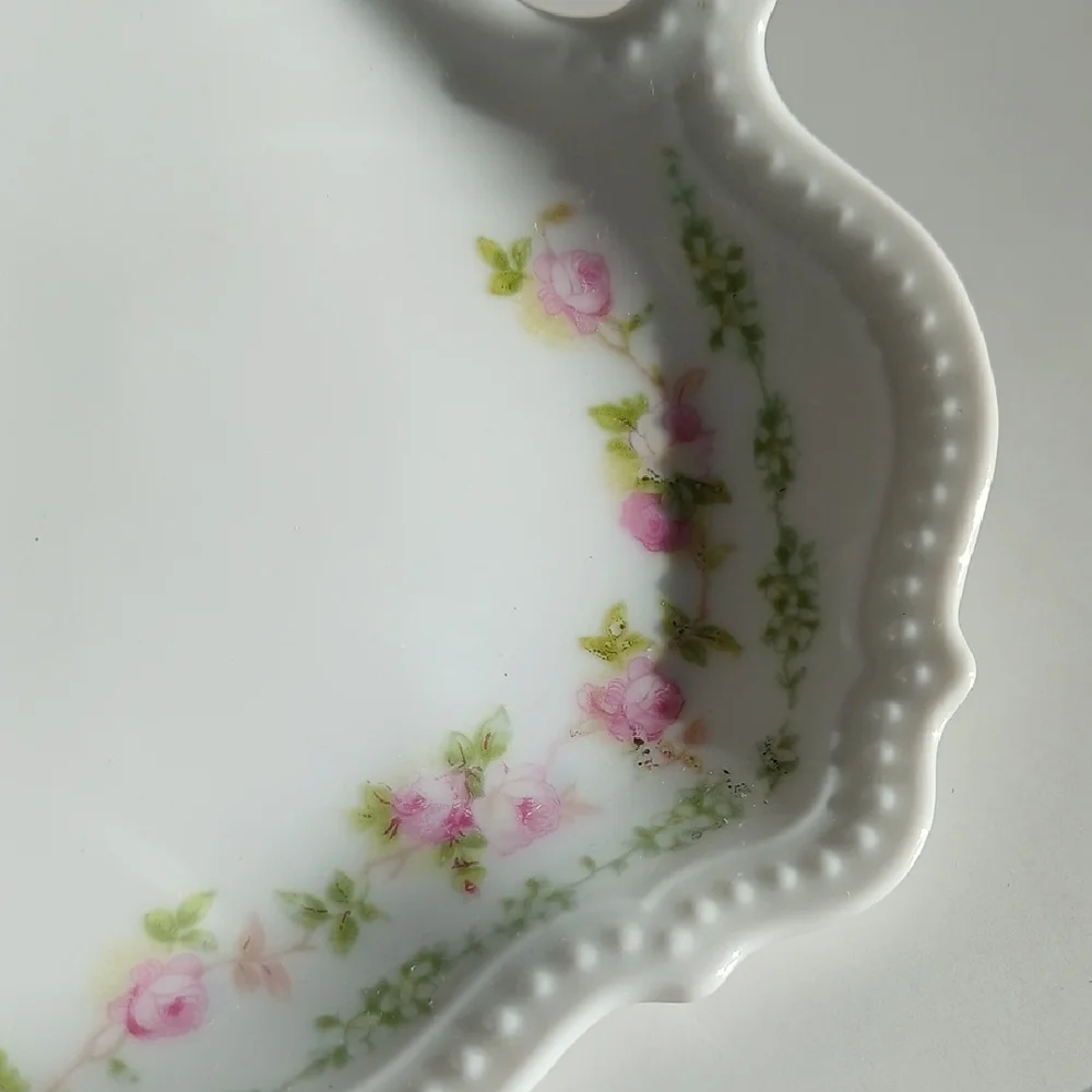 Antique P. K. Silesia Floral Porcelain Vanity Set